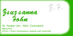 zsuzsanna hohn business card